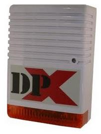 DSC - DPX128 hang és fényjelző / akkumulátoros sziréna